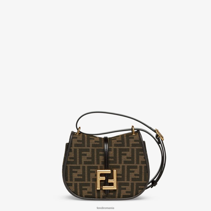 ff geantă din material jacquard maro Fendi femei accesorii 86084L519