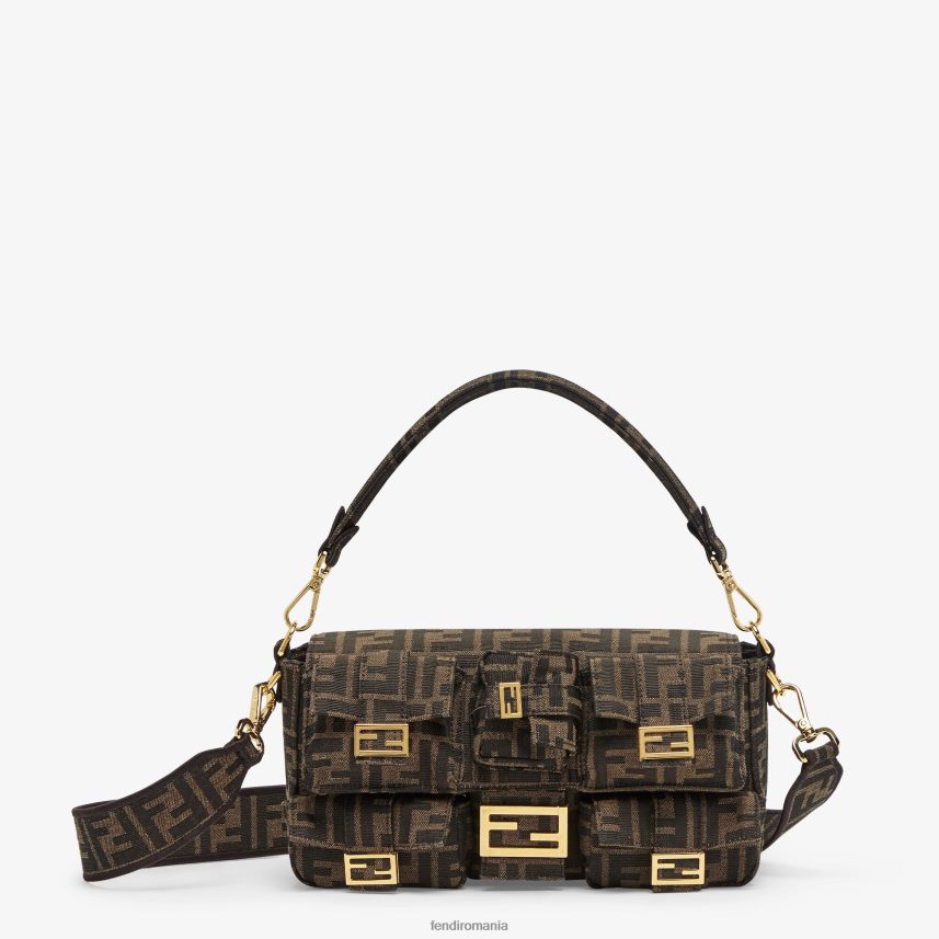ff geantă din material jacquard maro Fendi femei accesorii 86084L589