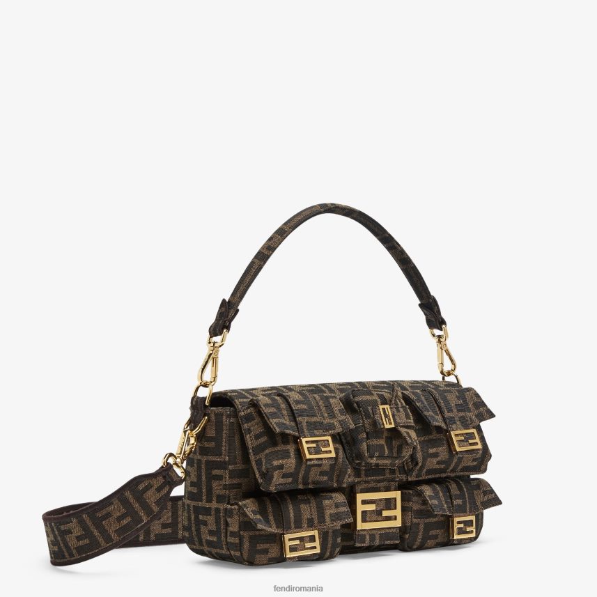 ff geantă din material jacquard maro Fendi femei accesorii 86084L589