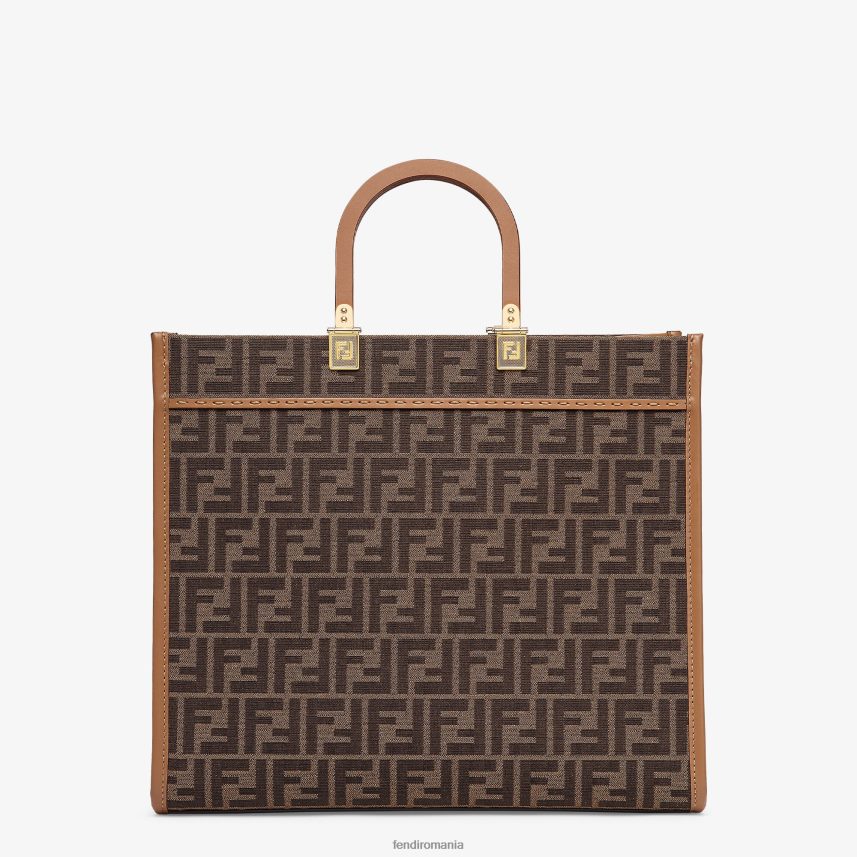 ff shopper din țesătură jacquard maro Fendi femei accesorii 86084L532