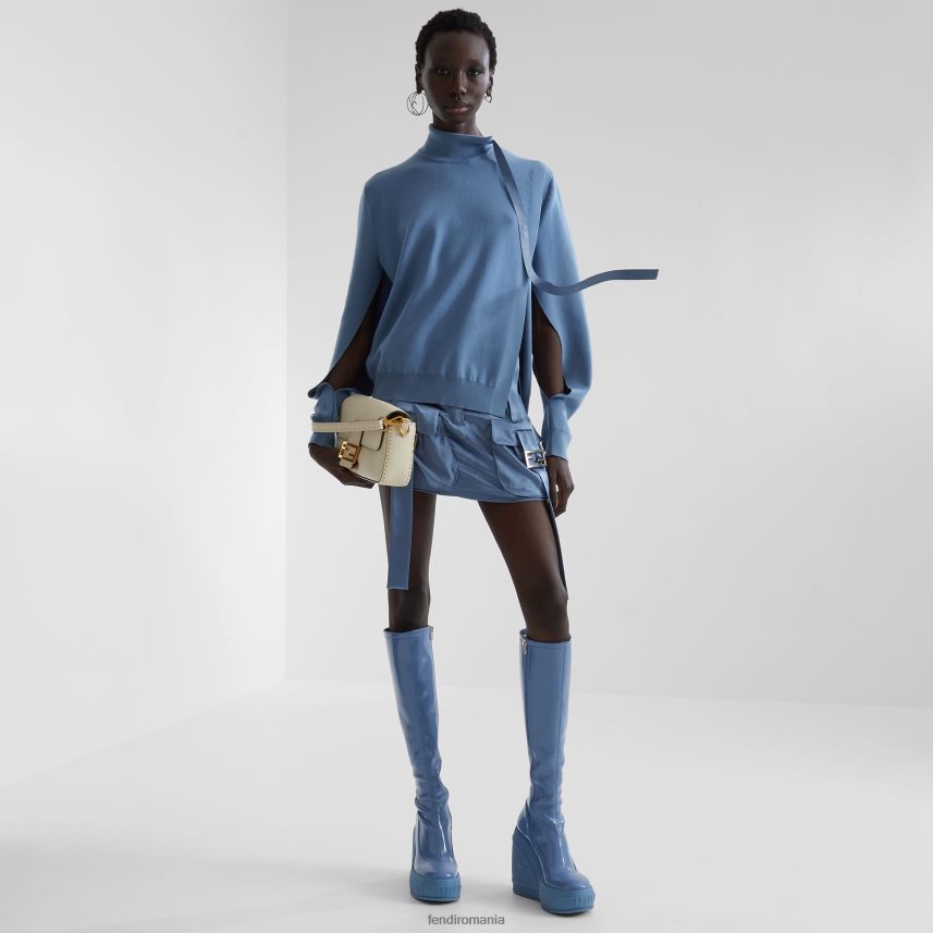 geantă camelia selleria cu cusătură supradimensionată bej Fendi femei accesorii 86084L895