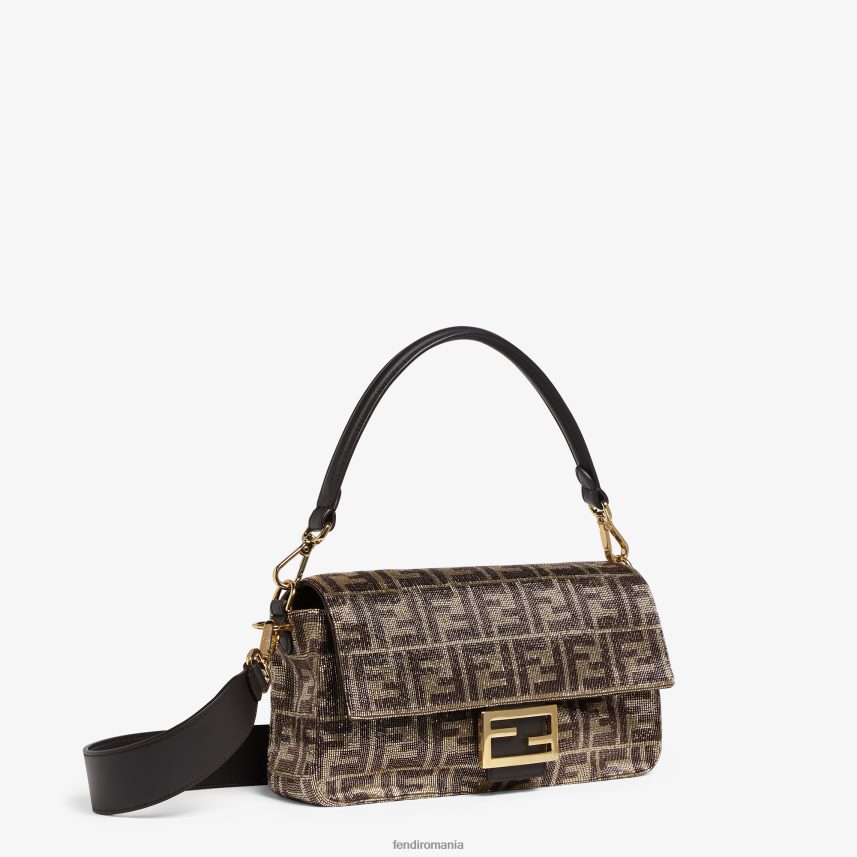 geantă cu margele cu motiv ff bicolor maro Fendi femei accesorii 86084L617