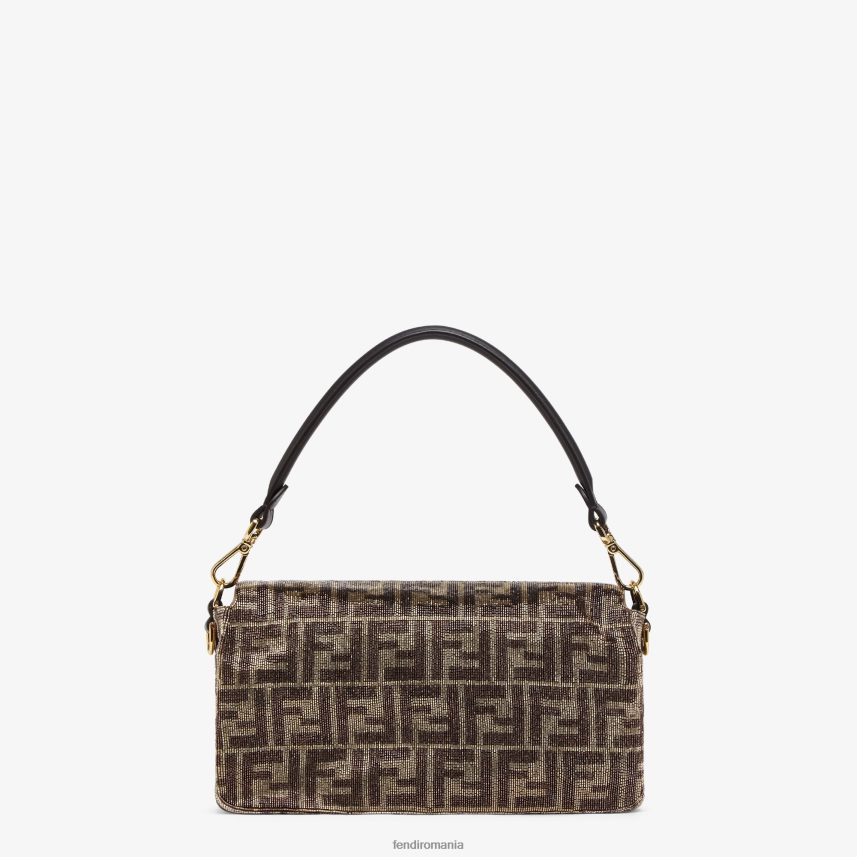 geantă cu margele cu motiv ff bicolor maro Fendi femei accesorii 86084L617