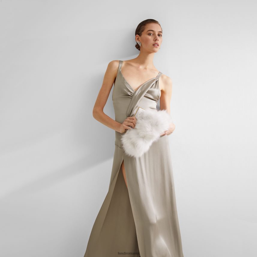 geantă din blană de vulpe alb Fendi femei accesorii 86084L779