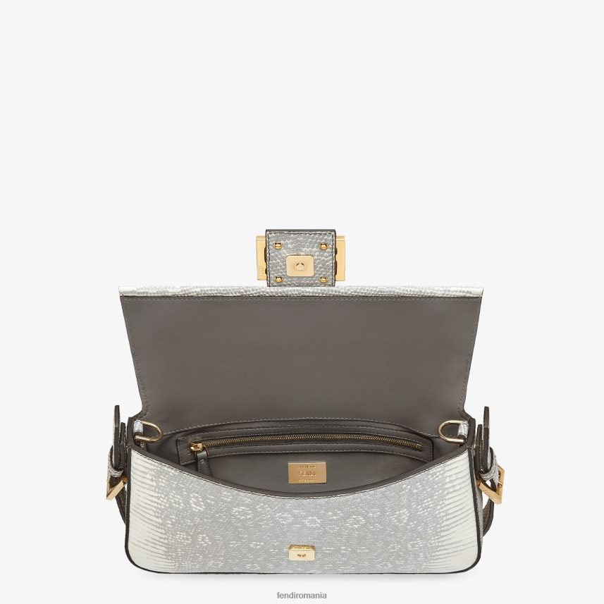 geantă din piele de șopârlă alb Fendi femei accesorii 86084L859