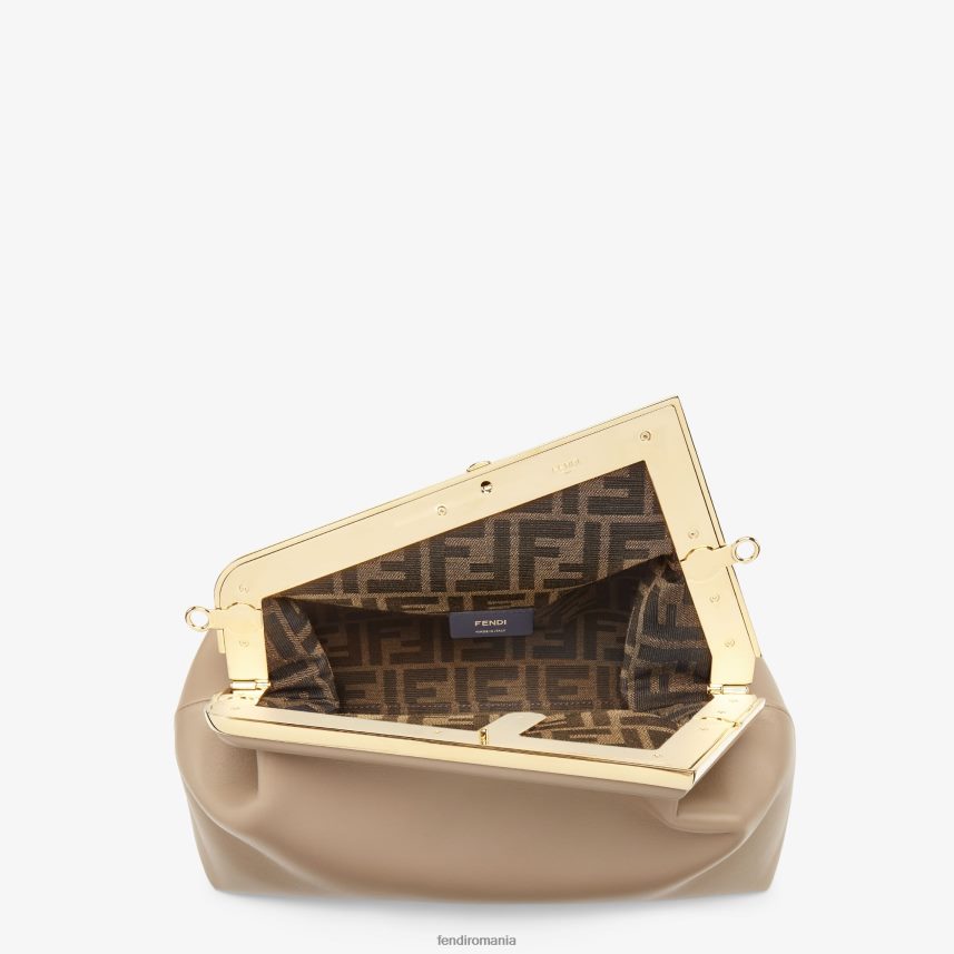 geantă din piele de porumbel bej Fendi femei accesorii 86084L825