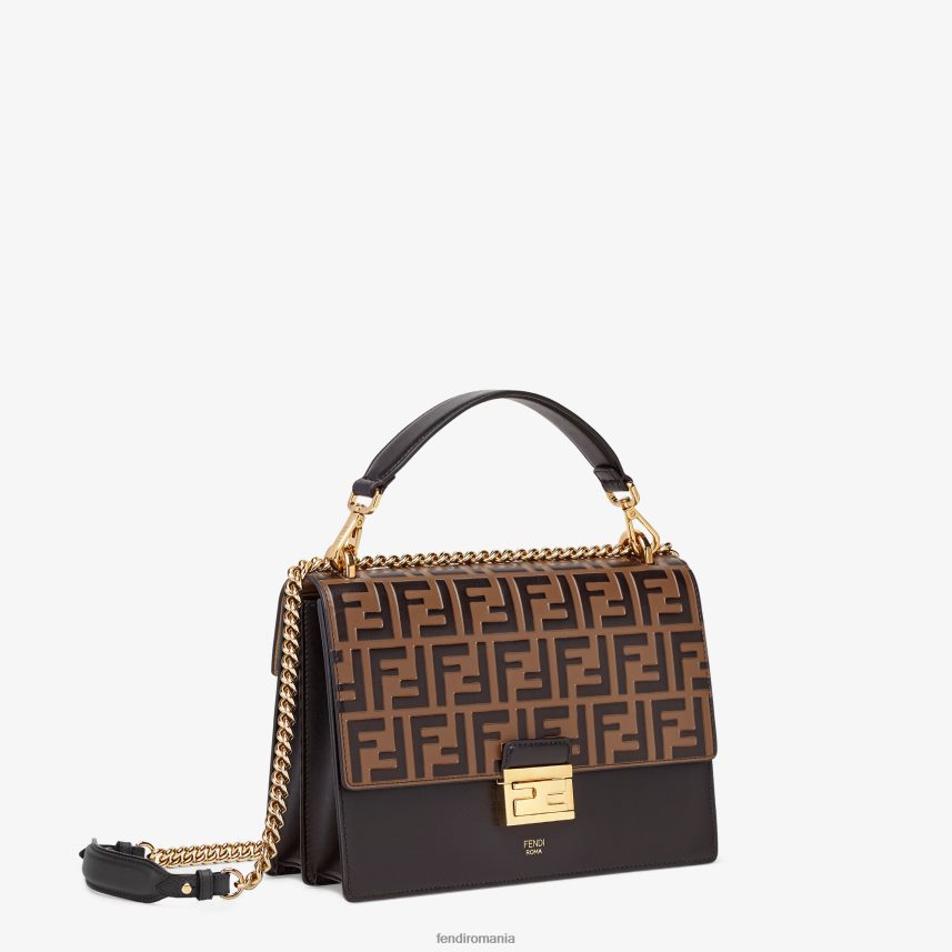 geantă din piele kan i negru Fendi femei accesorii 86084L655