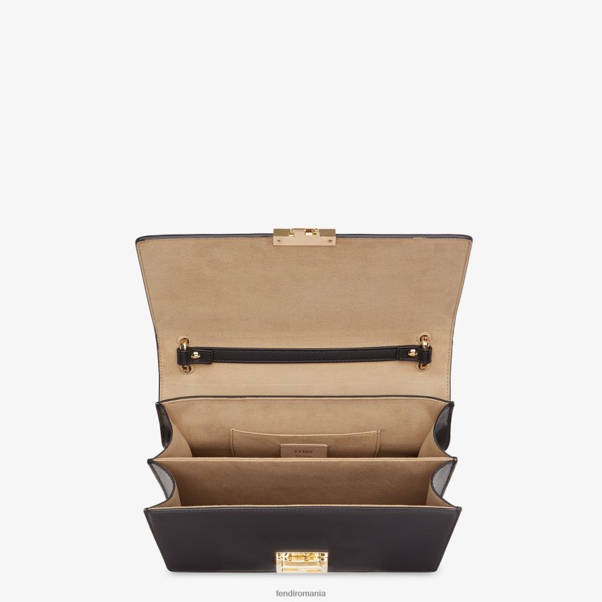 geantă din piele kan i negru Fendi femei accesorii 86084L655