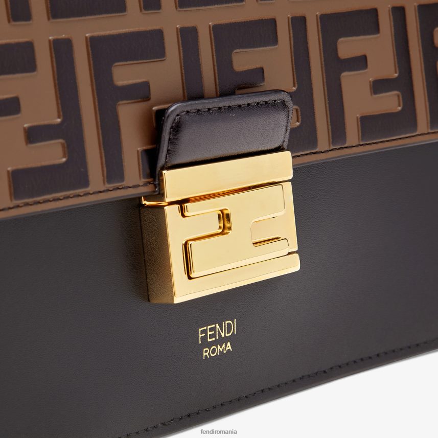 geantă din piele kan i negru Fendi femei accesorii 86084L655