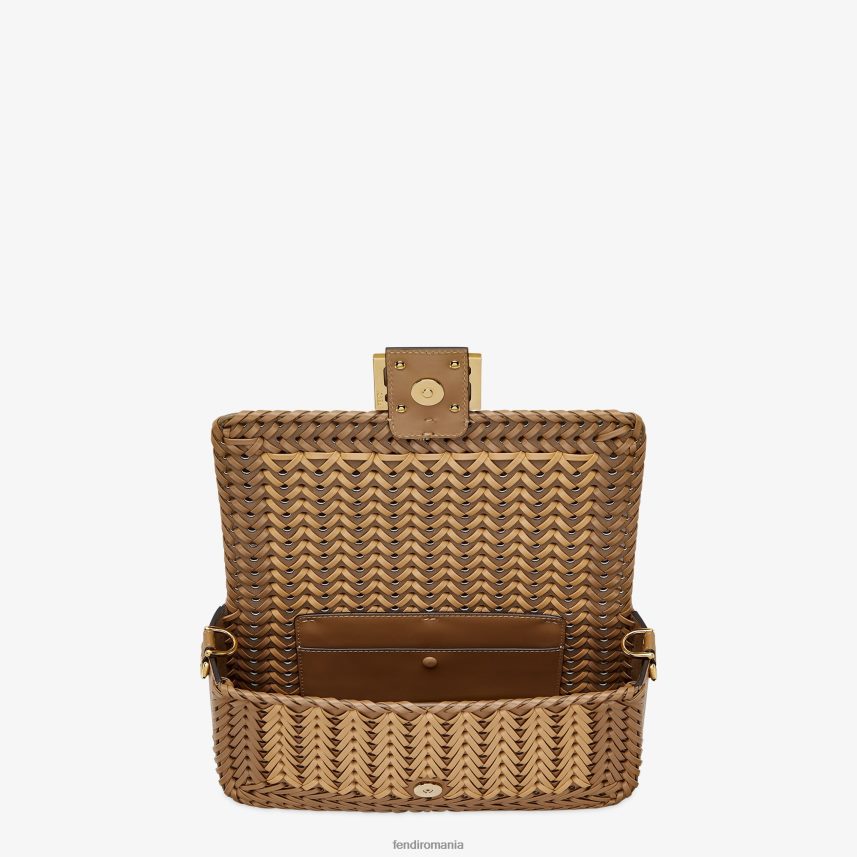 geantă din piele împletită maro Fendi femei accesorii 86084L658