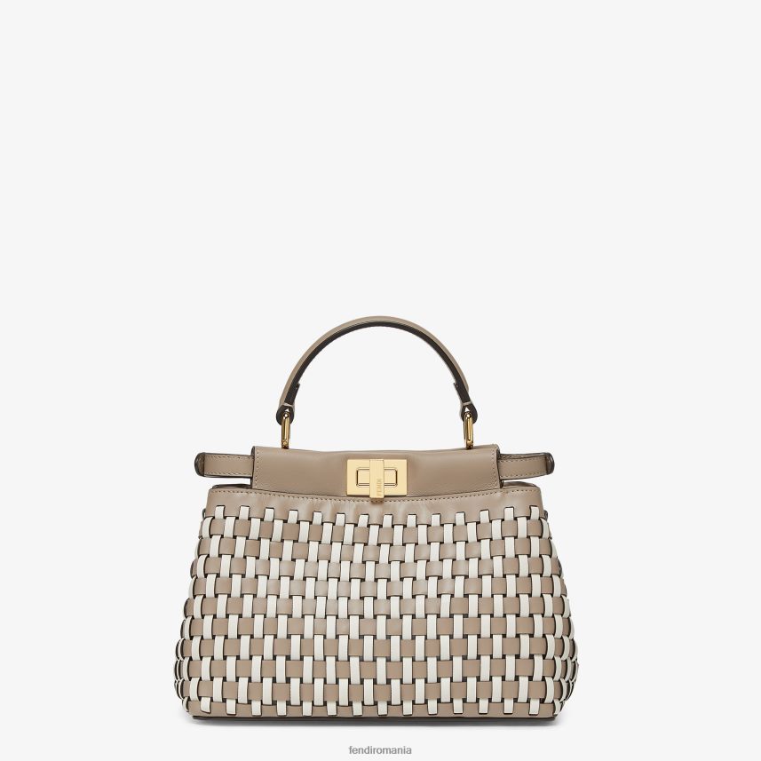 geantă din piele împletită porumbel multicolor Fendi femei accesorii 86084L607