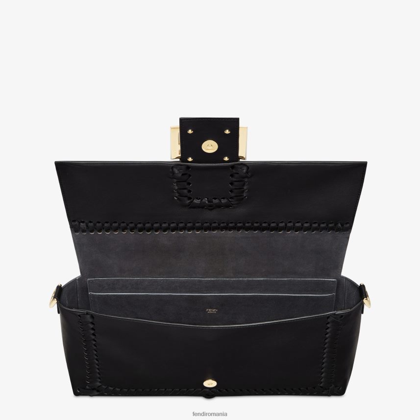 geantă din piele nappa cu filet asortat negru Fendi femei accesorii 86084L563