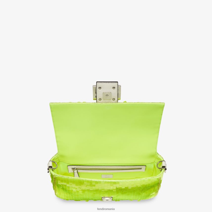 geantă elaphe și paiete neon galben Fendi femei accesorii 86084L666