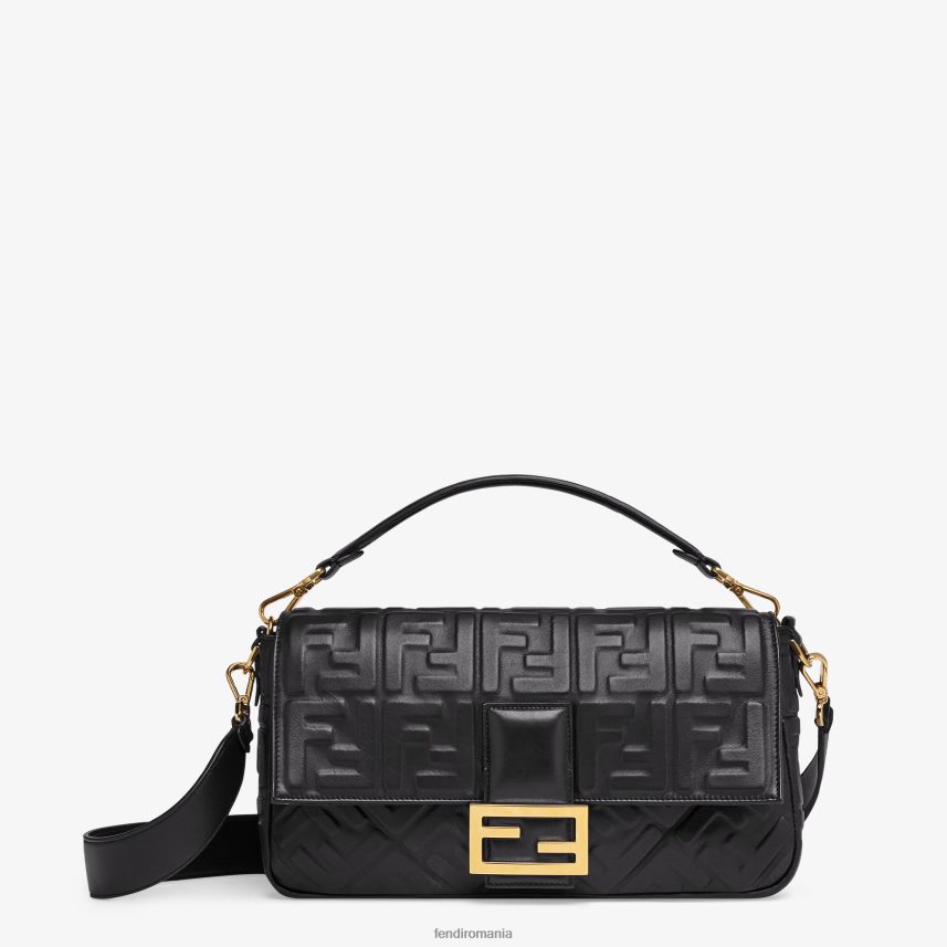 geantă mare din piele baguette negru Fendi femei accesorii 86084L550