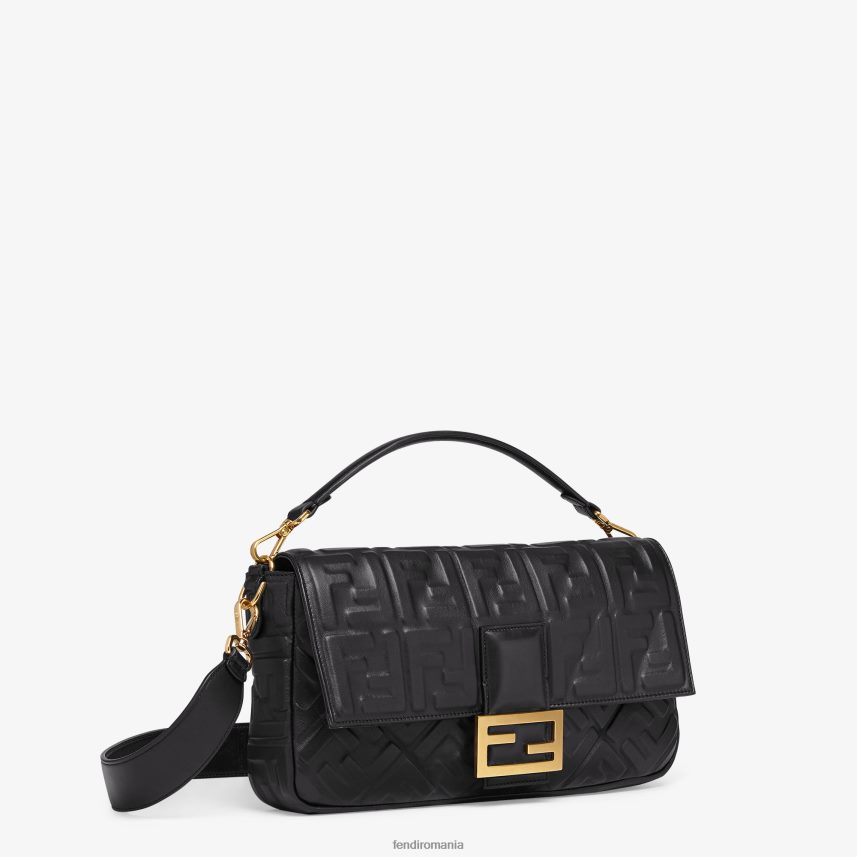 geantă mare din piele baguette negru Fendi femei accesorii 86084L550