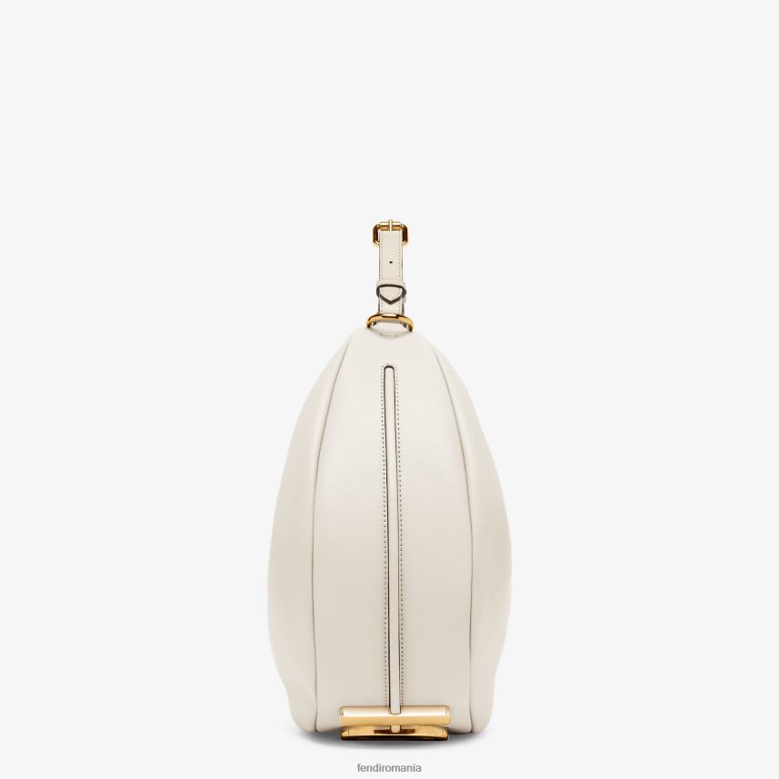 geantă medie din piele gri alb Fendi femei accesorii 86084L571