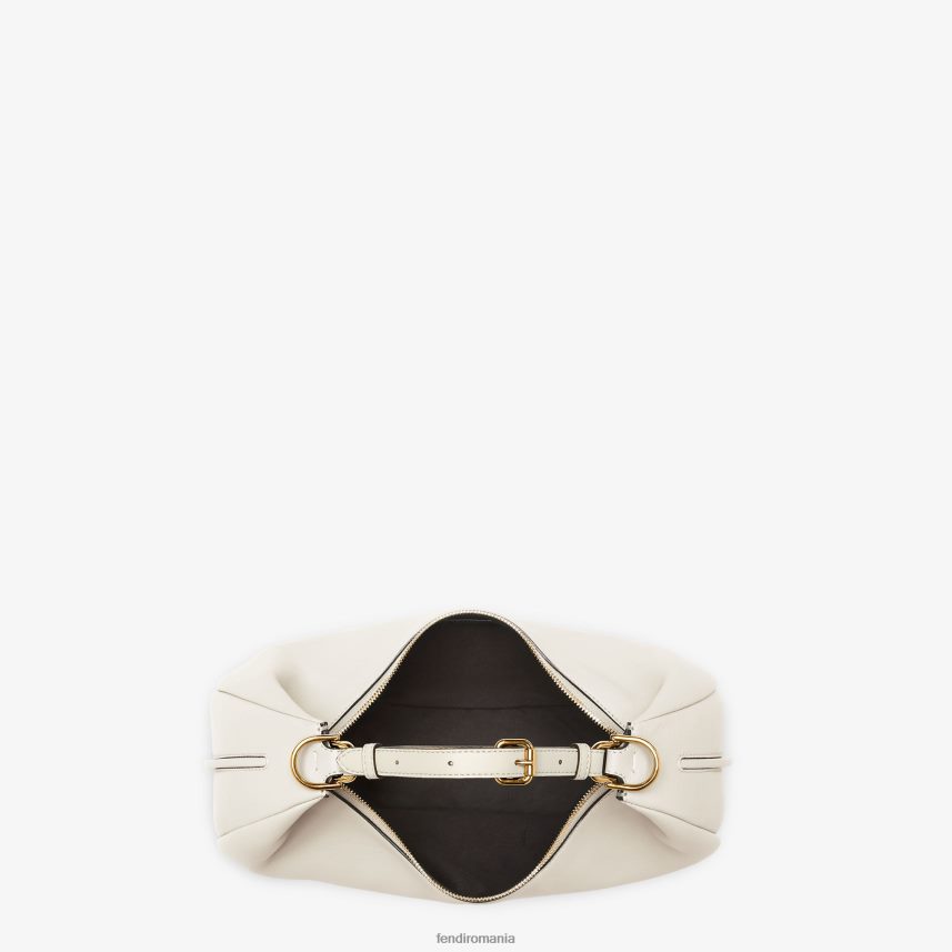 geantă medie din piele gri alb Fendi femei accesorii 86084L571