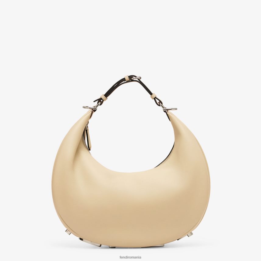 geantă medie din piele gri bej Fendi femei accesorii 86084L716