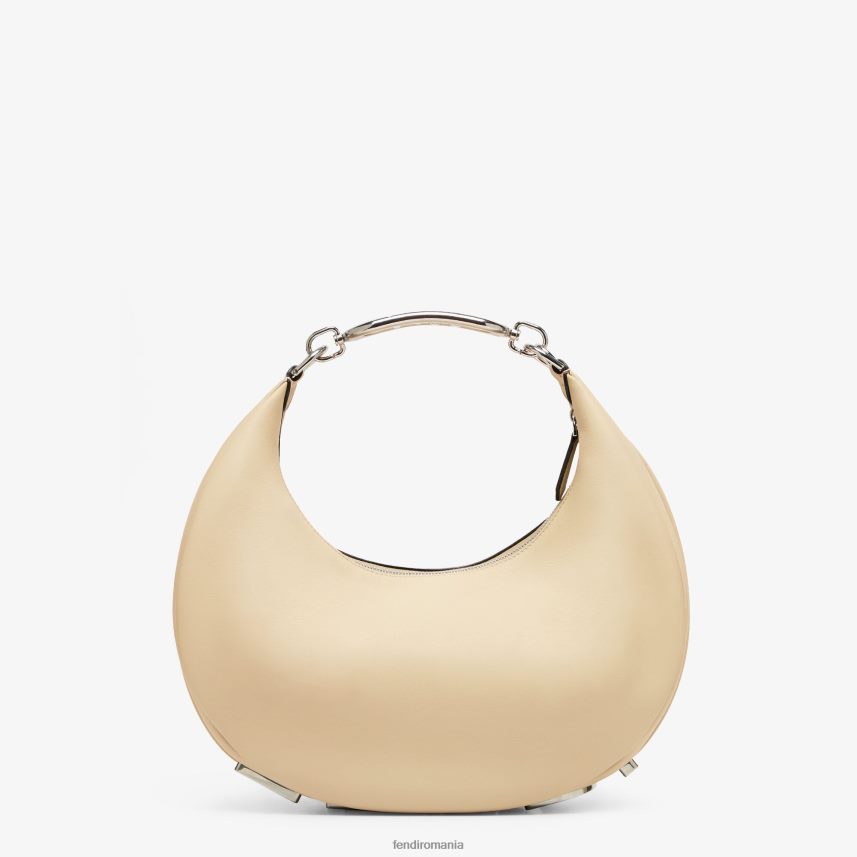 geantă medie din piele gri bej Fendi femei accesorii 86084L716