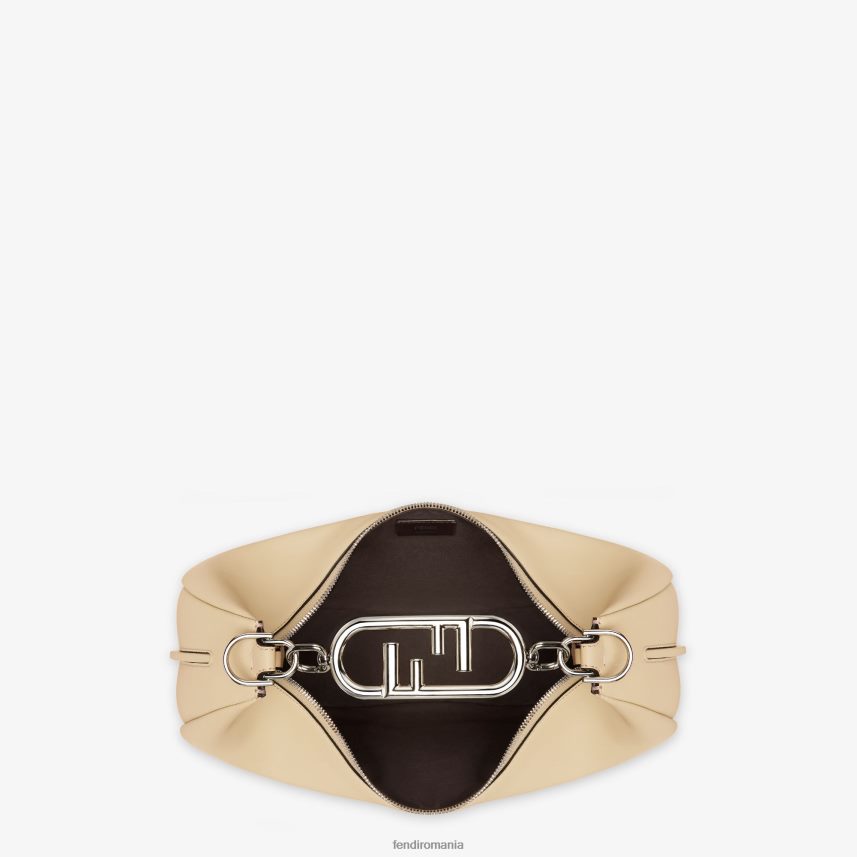 geantă medie din piele gri bej Fendi femei accesorii 86084L716