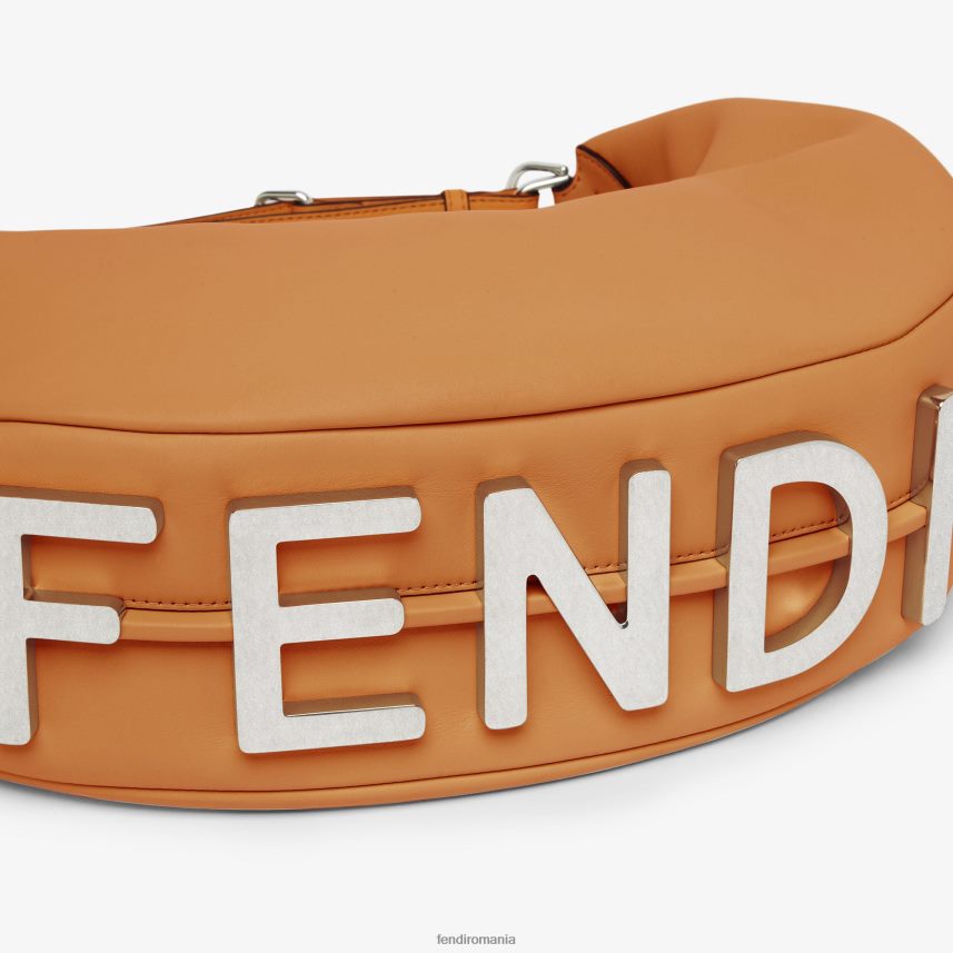 geantă medie din piele gri maro Fendi femei accesorii 86084L529