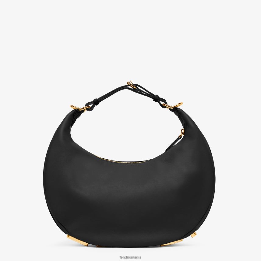 geantă medie din piele gri negru Fendi femei accesorii 86084L525