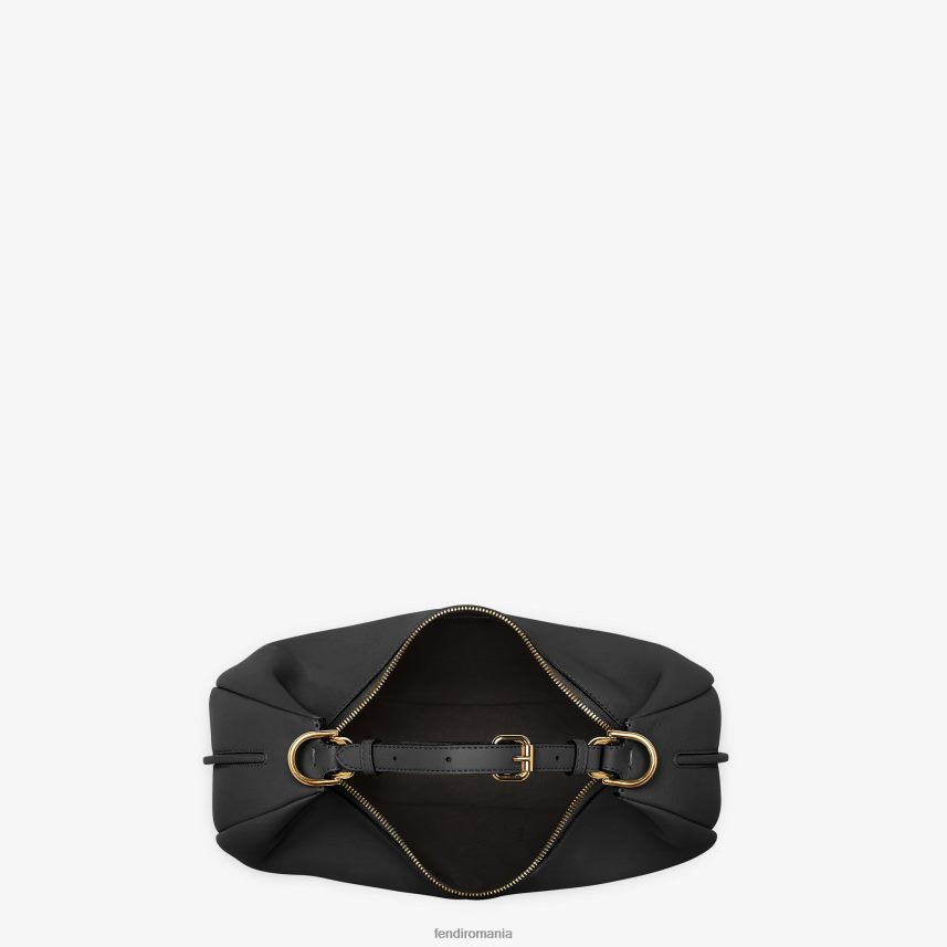 geantă medie din piele gri negru Fendi femei accesorii 86084L525