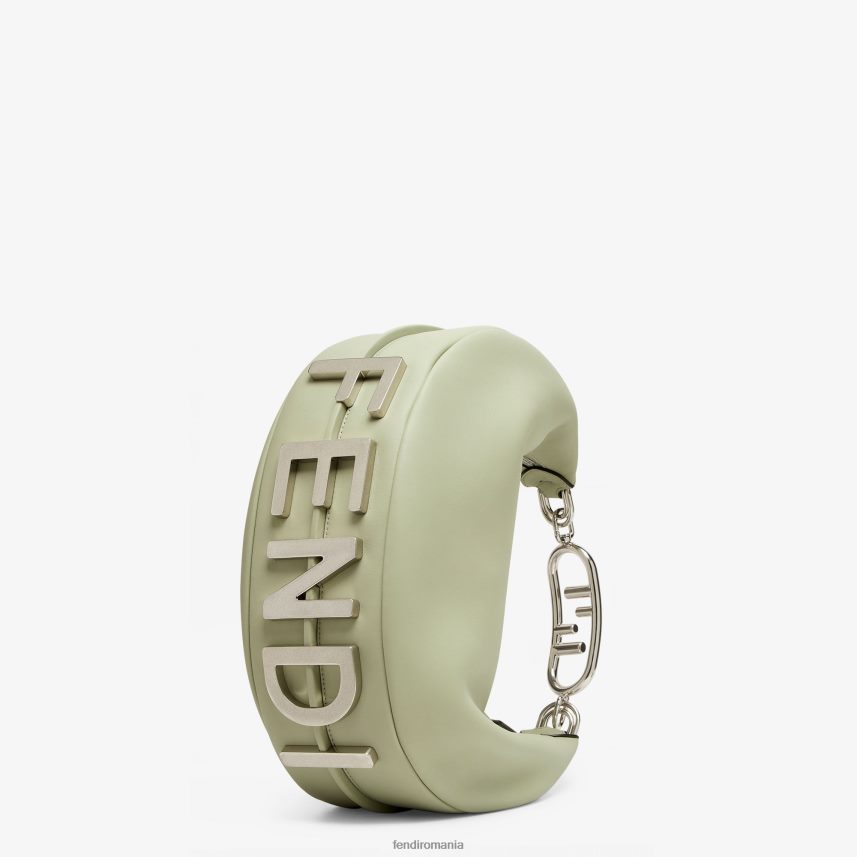 geantă medie din piele gri verde Fendi femei accesorii 86084L715