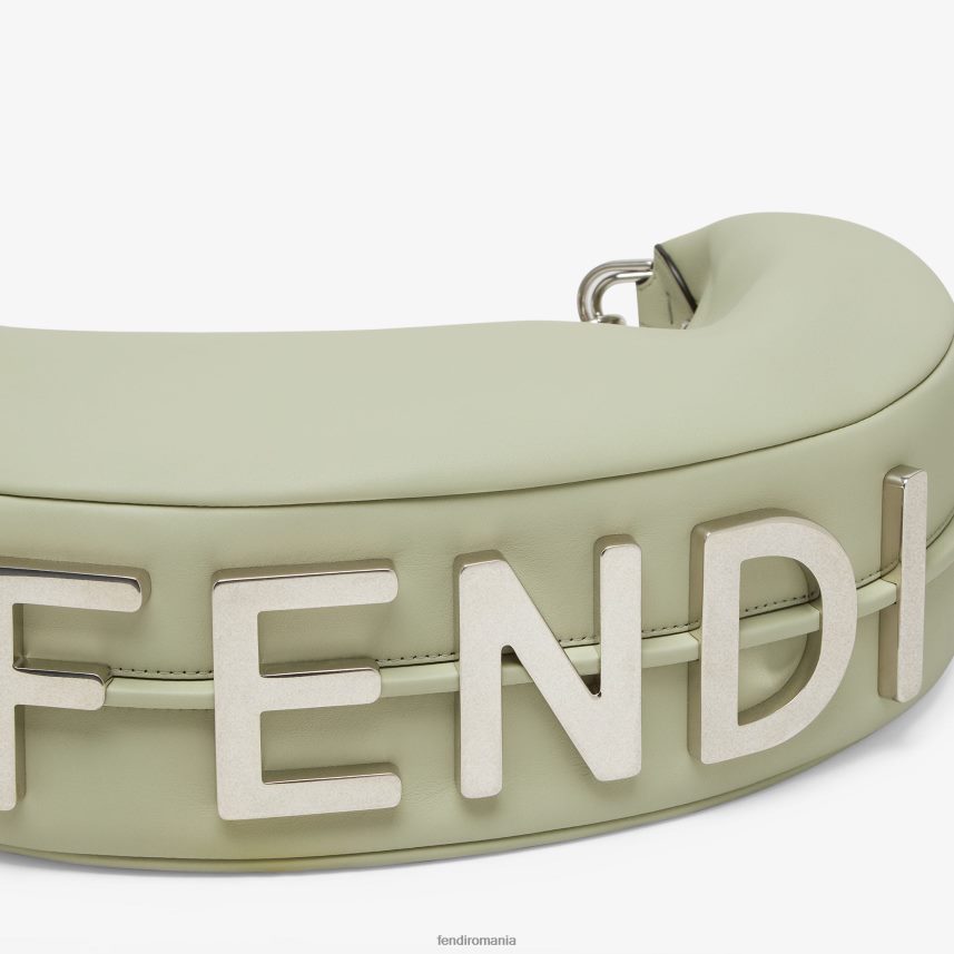 geantă medie din piele gri verde Fendi femei accesorii 86084L715
