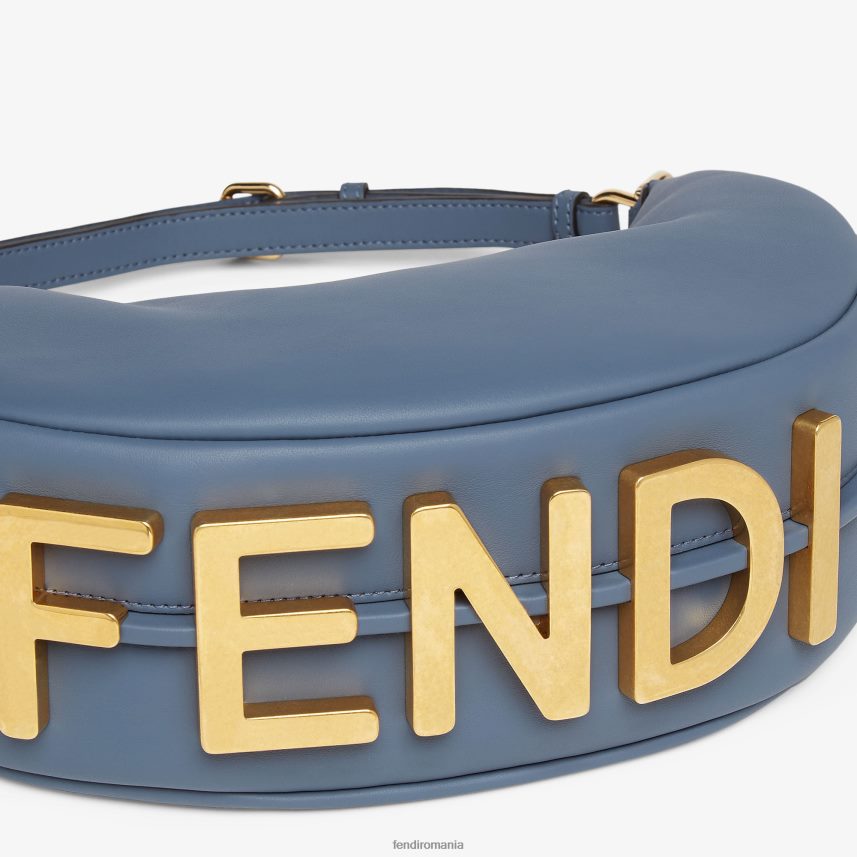 geantă mică din piele gri albastru Fendi femei accesorii 86084L698