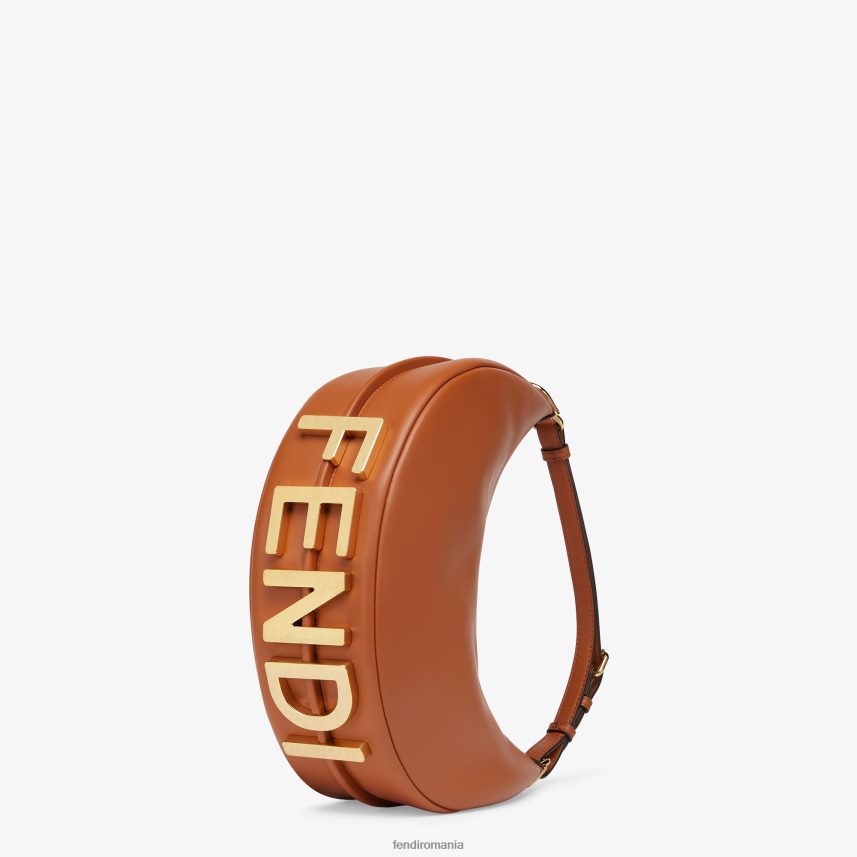 geantă mică din piele gri maro Fendi femei accesorii 86084L530