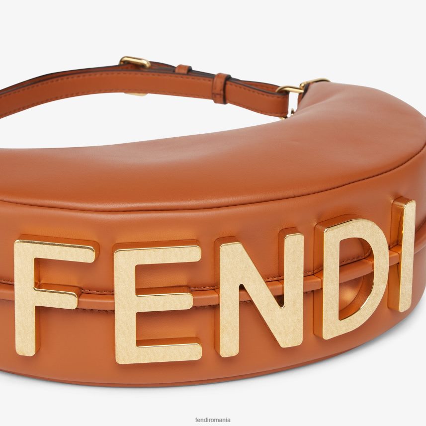geantă mică din piele gri maro Fendi femei accesorii 86084L530