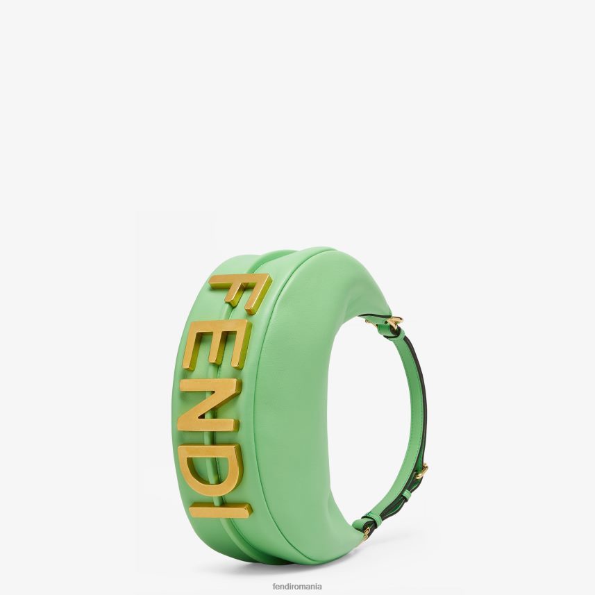 geantă mică din piele gri verde Fendi femei accesorii 86084L714