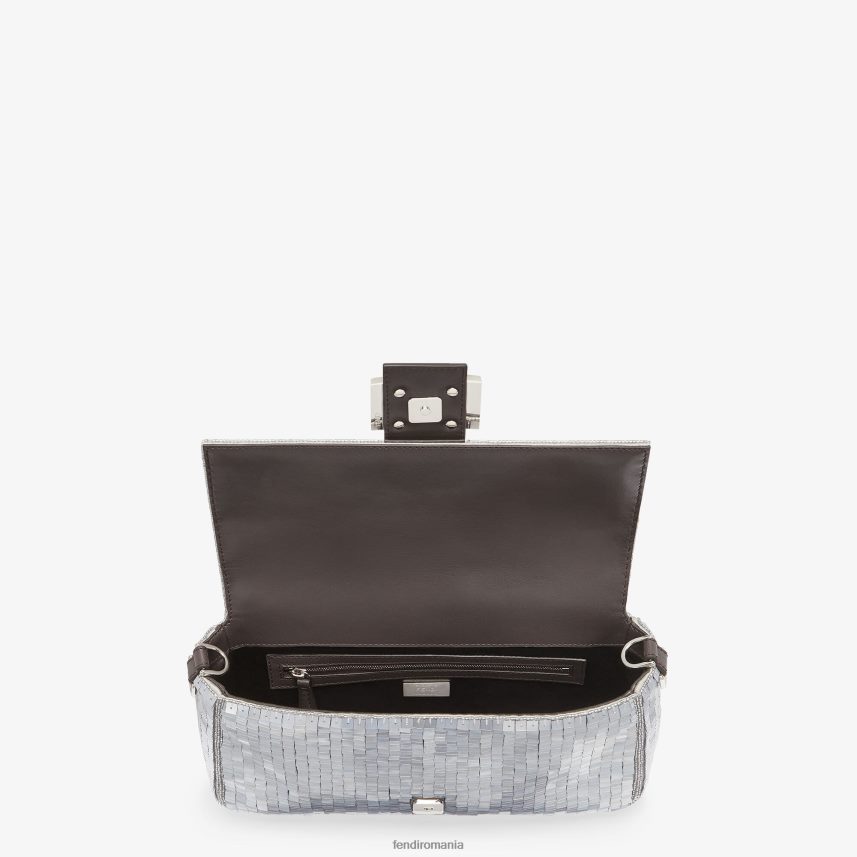 geantă reediție din paiete de culoare aluminiu argint Fendi femei accesorii 86084L795