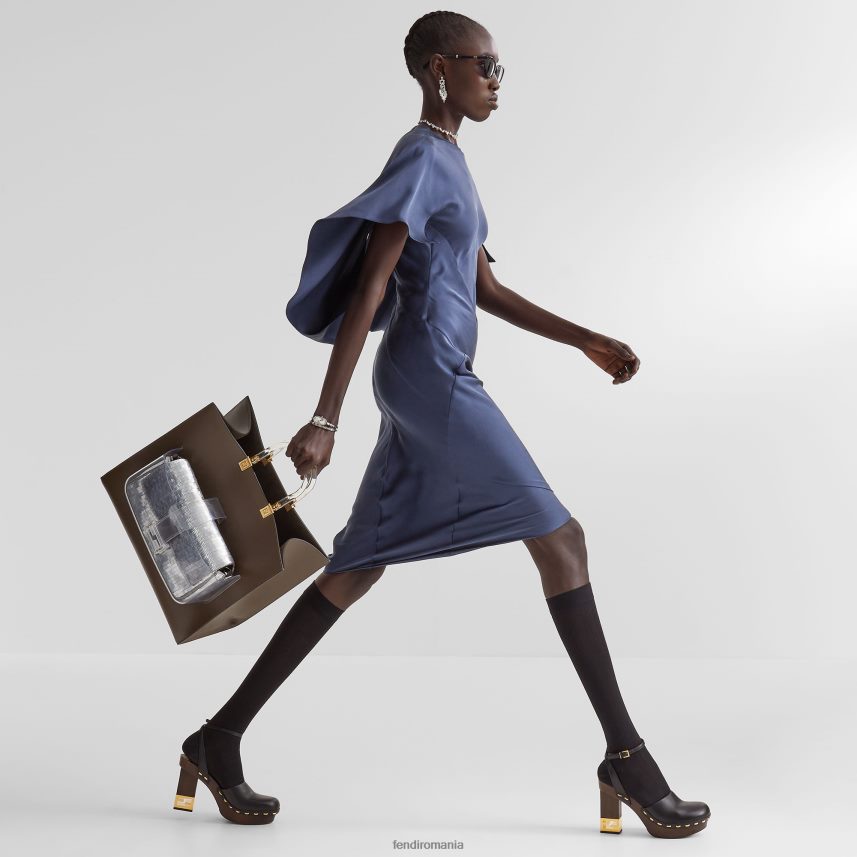 geantă reediție din paiete de culoare aluminiu argint Fendi femei accesorii 86084L795