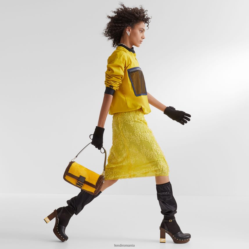 geantă reeditare și piele de oaie multicolor Fendi femei accesorii 86084L801