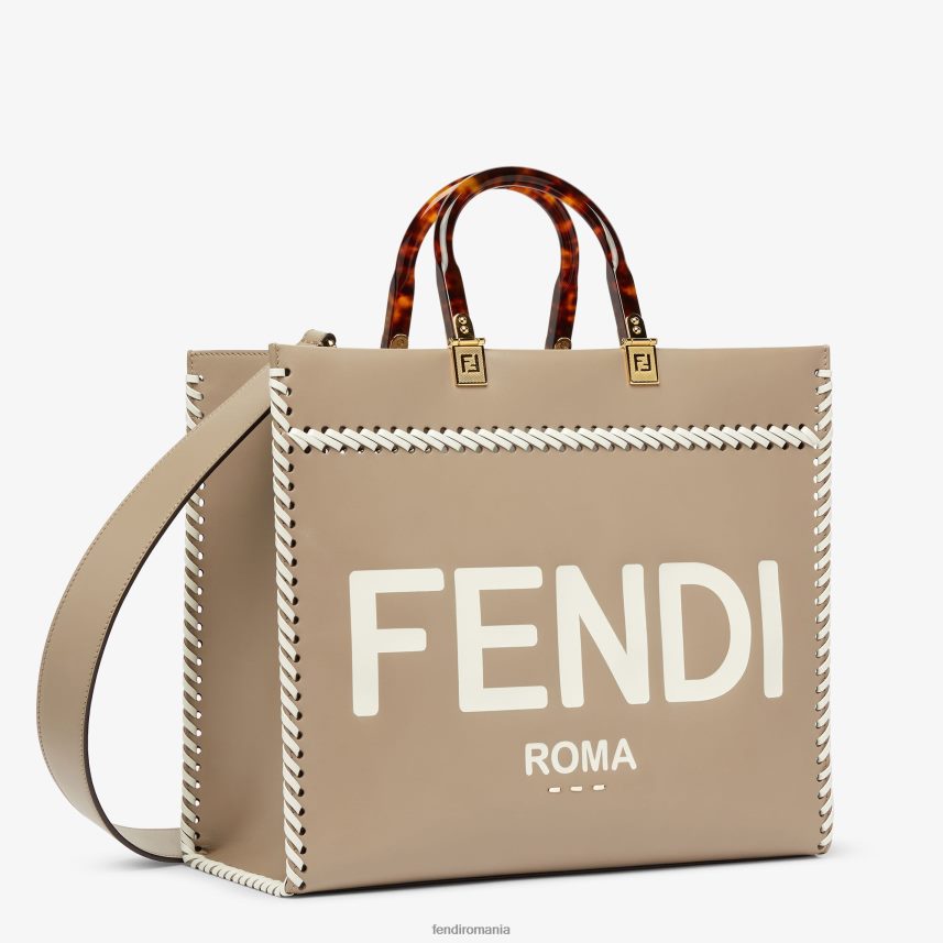 geantă shopper din piele de porumbel cu fire contrastante multicolor Fendi femei accesorii 86084L652