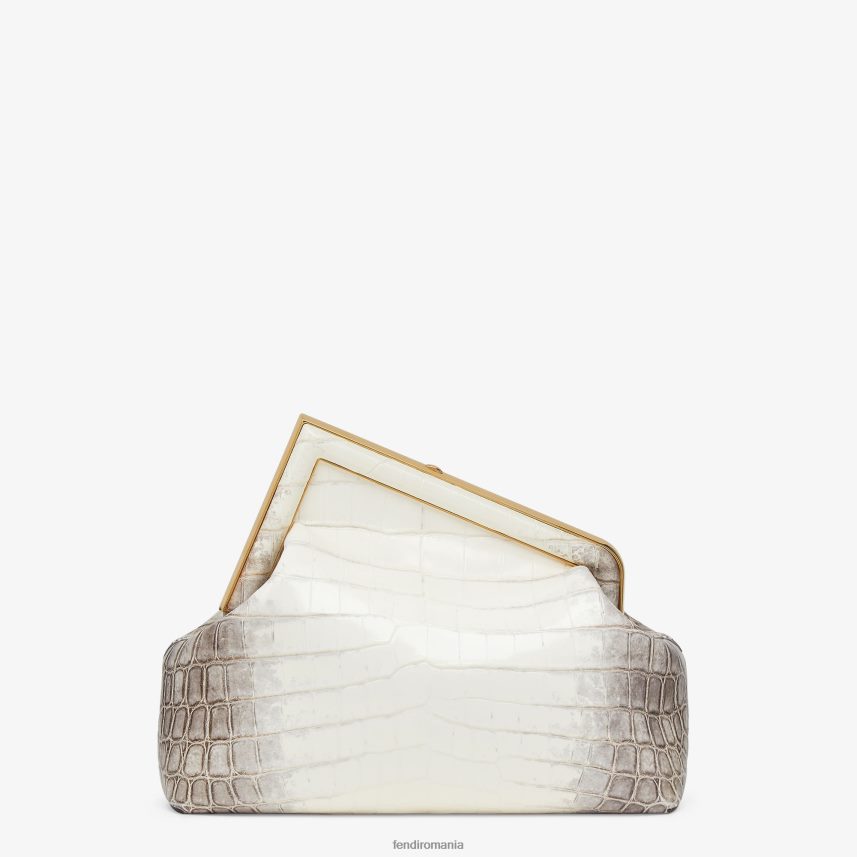 geanta de crocodil in nuante de alb alb Fendi femei accesorii 86084L908