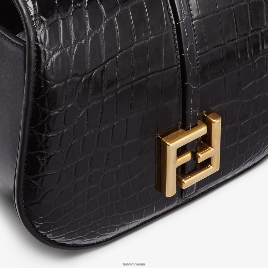 geanta de crocodil si piele negru Fendi femei accesorii 86084L661