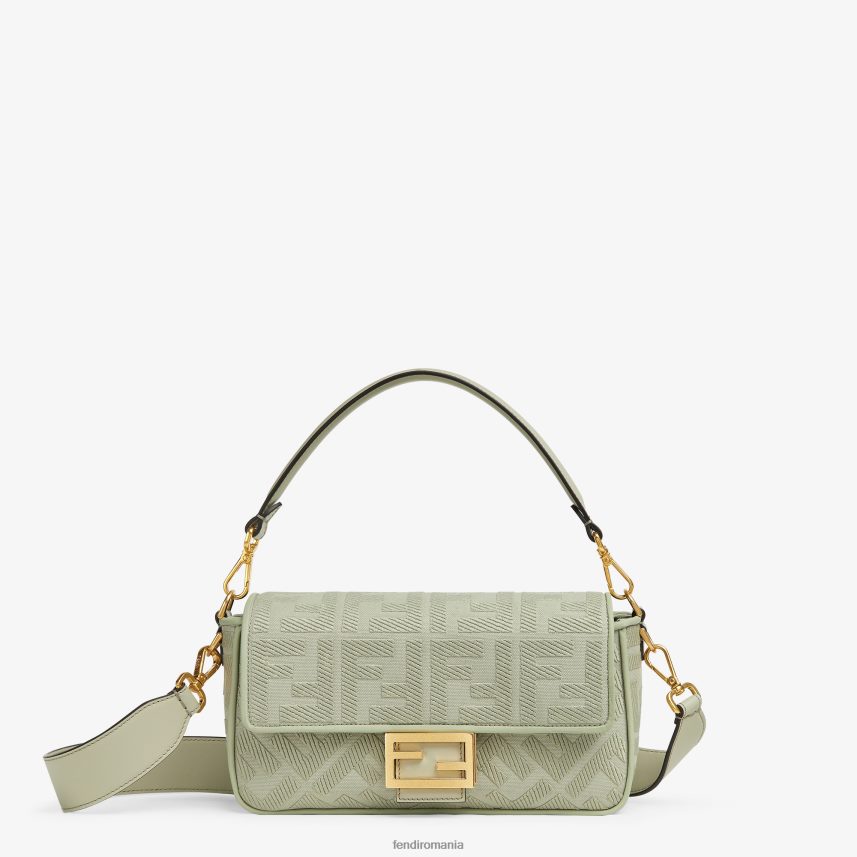 geanta de panza cu broderie ff verde Fendi femei accesorii 86084L706