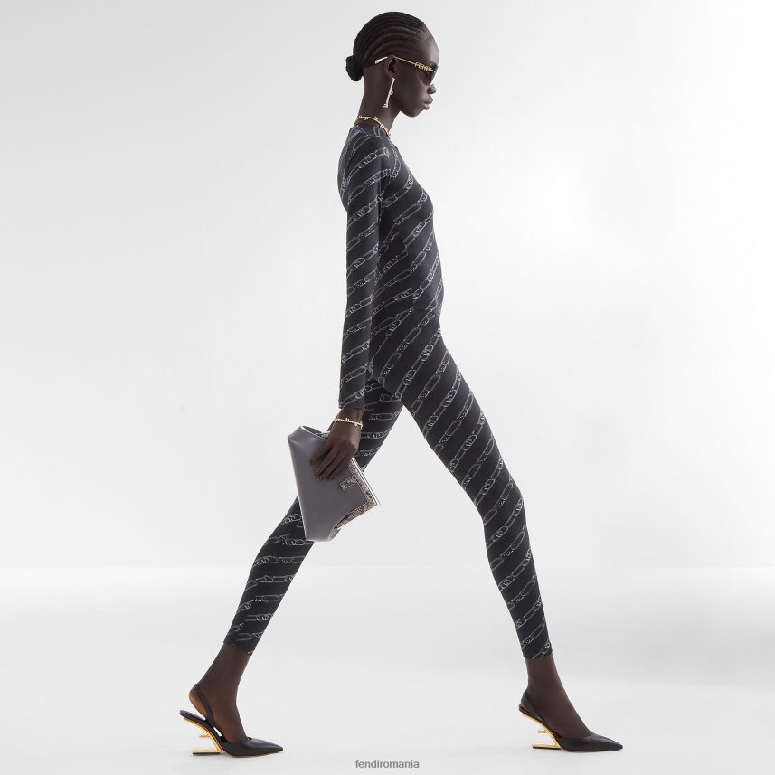 geanta de piton si piele gri Fendi femei accesorii 86084L842