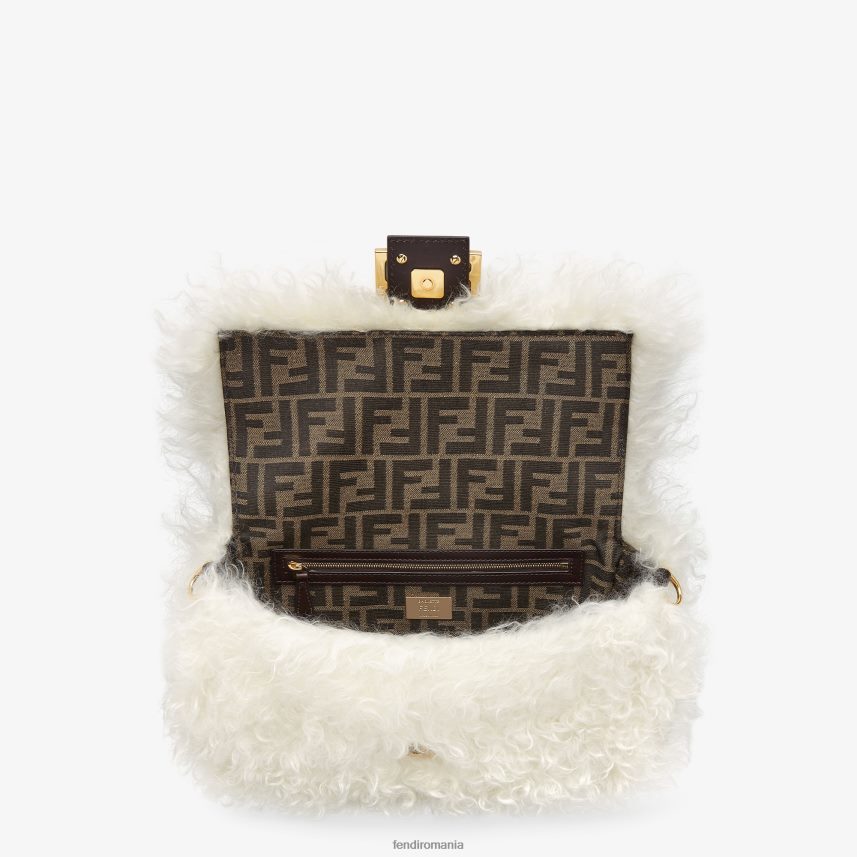 geanta din lana mohair alb Fendi femei accesorii 86084L840