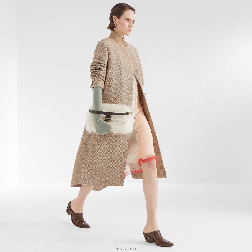 geanta din lana mohair alb Fendi femei accesorii 86084L840