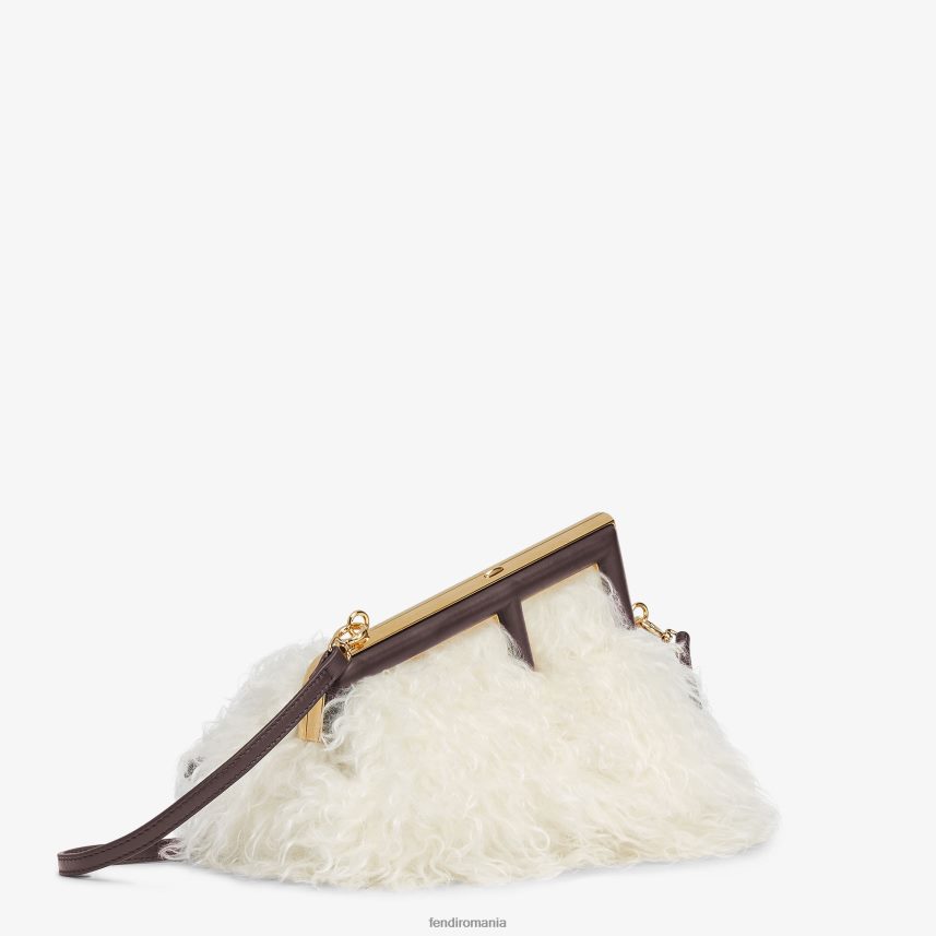 geanta din lana mohair alb Fendi femei accesorii 86084L905