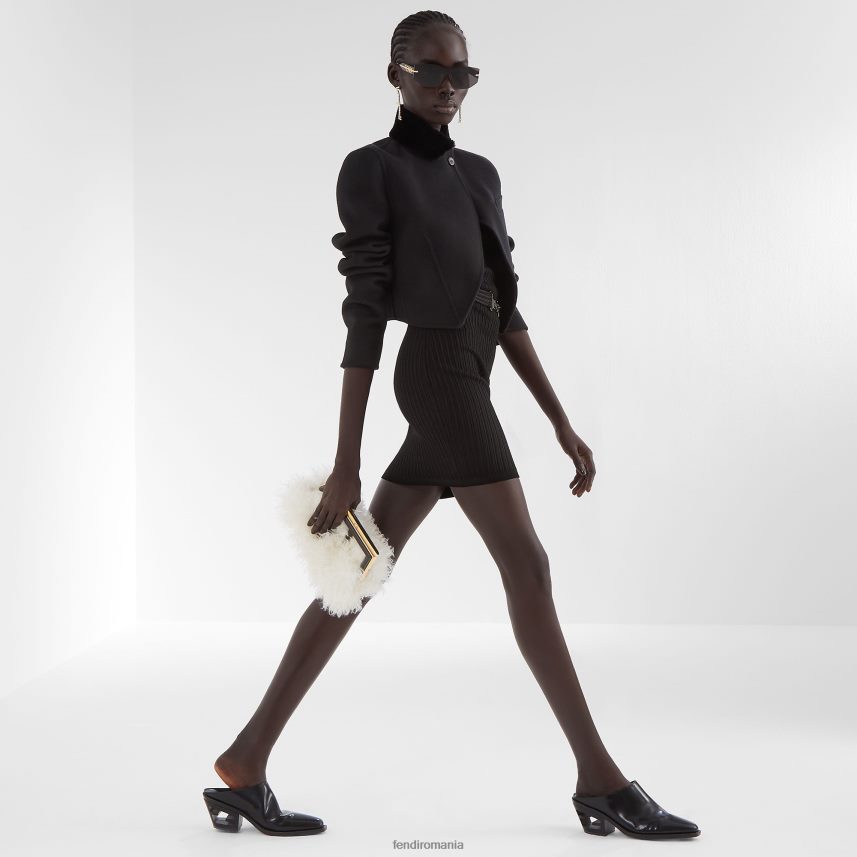 geanta din lana mohair alb Fendi femei accesorii 86084L905