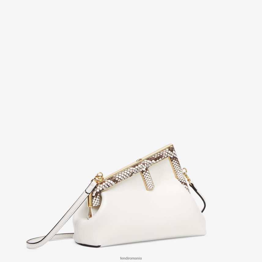 geanta din piele cu detalii exotice alb Fendi femei accesorii 86084L778