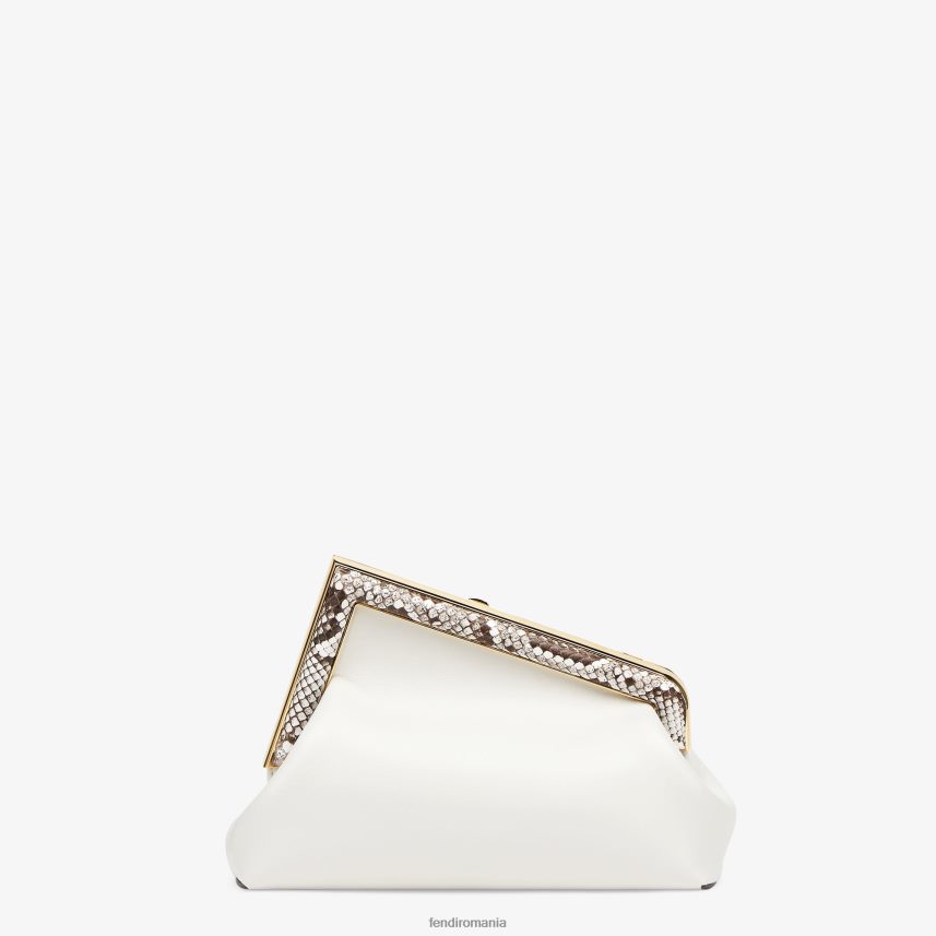 geanta din piele cu detalii exotice alb Fendi femei accesorii 86084L778