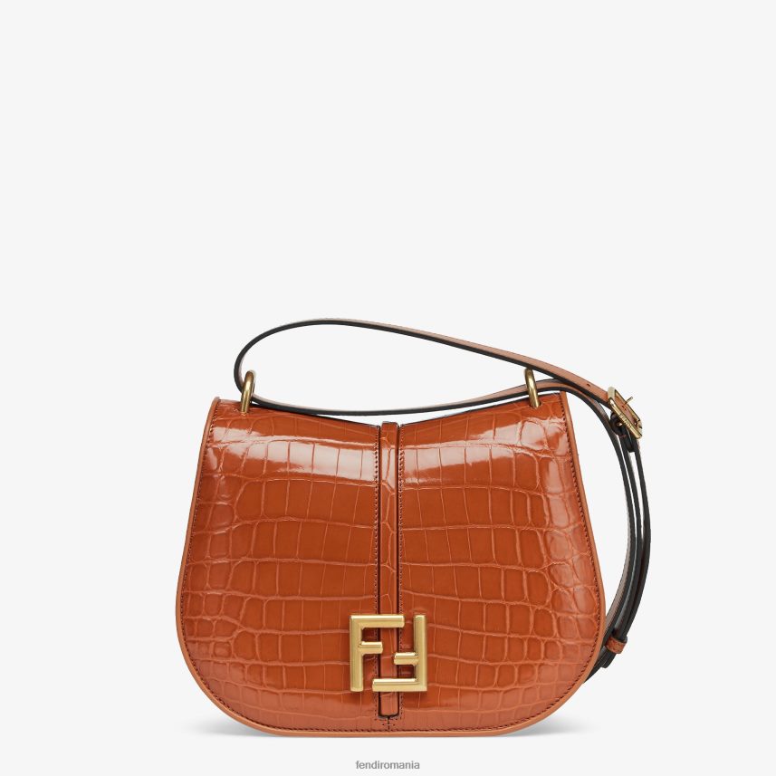 geanta din piele de crocodil maro Fendi femei accesorii 86084L660