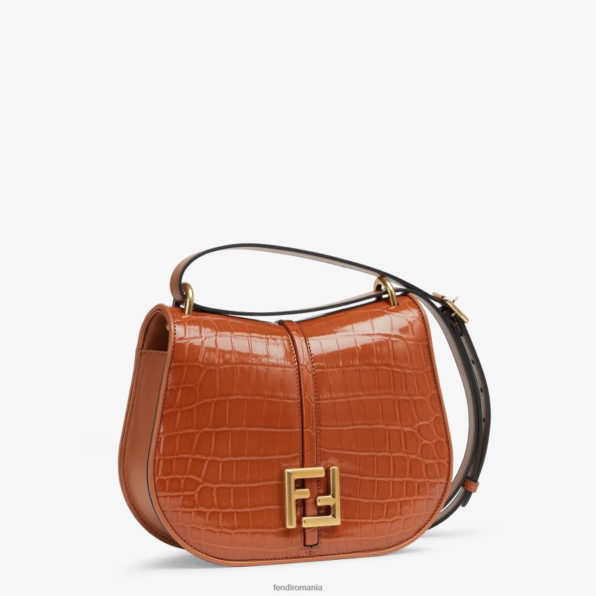 geanta din piele de crocodil maro Fendi femei accesorii 86084L660
