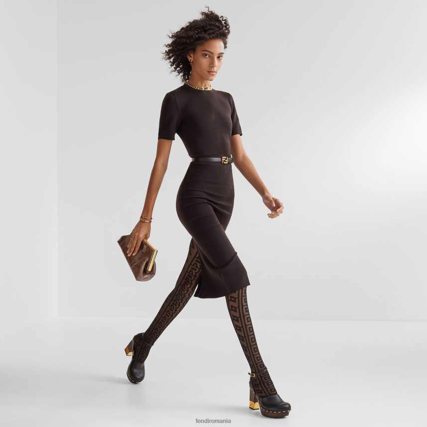 geanta din piele de piton maro Fendi femei accesorii 86084L788